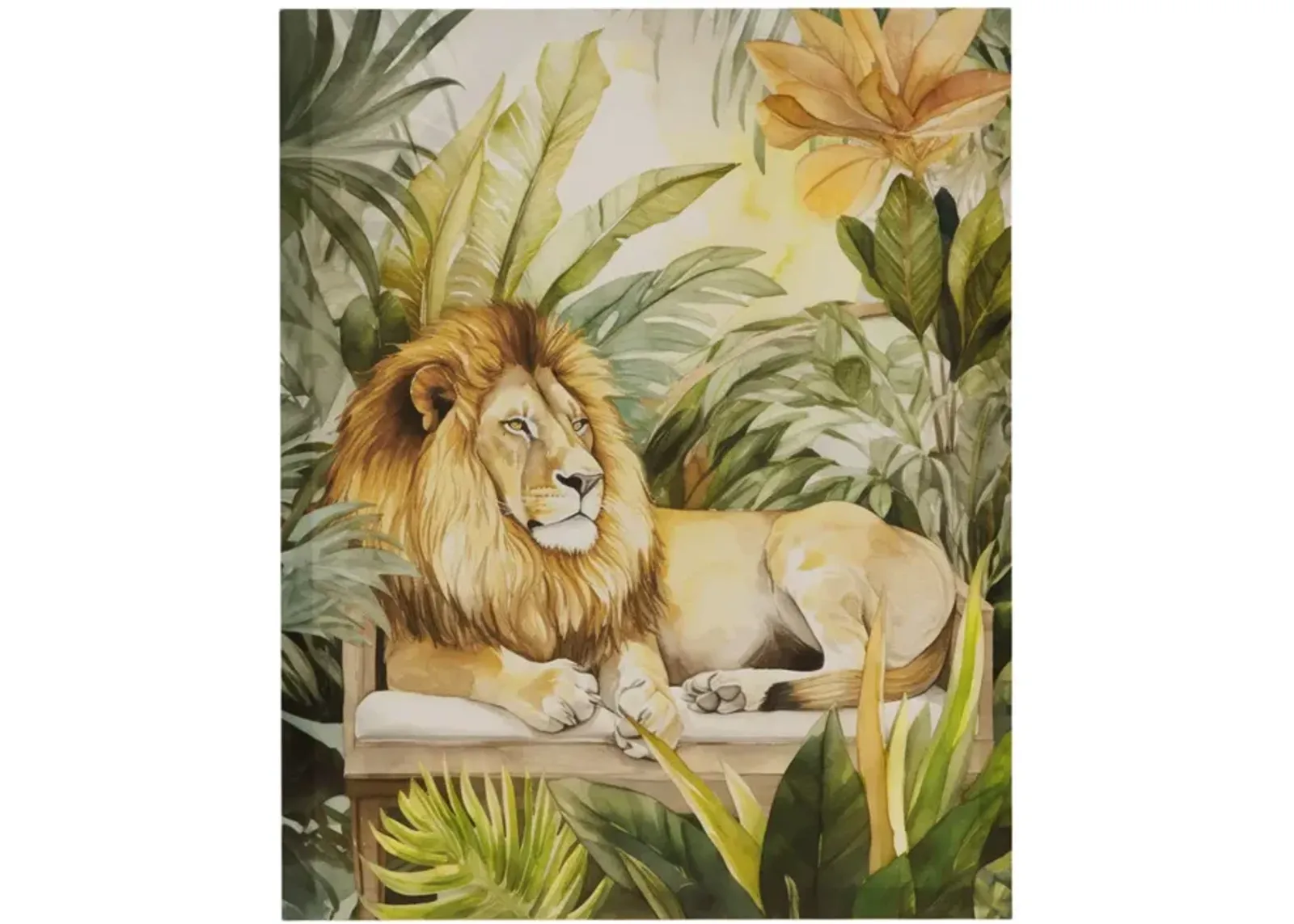 Jungle Lion Canvas Wall Art