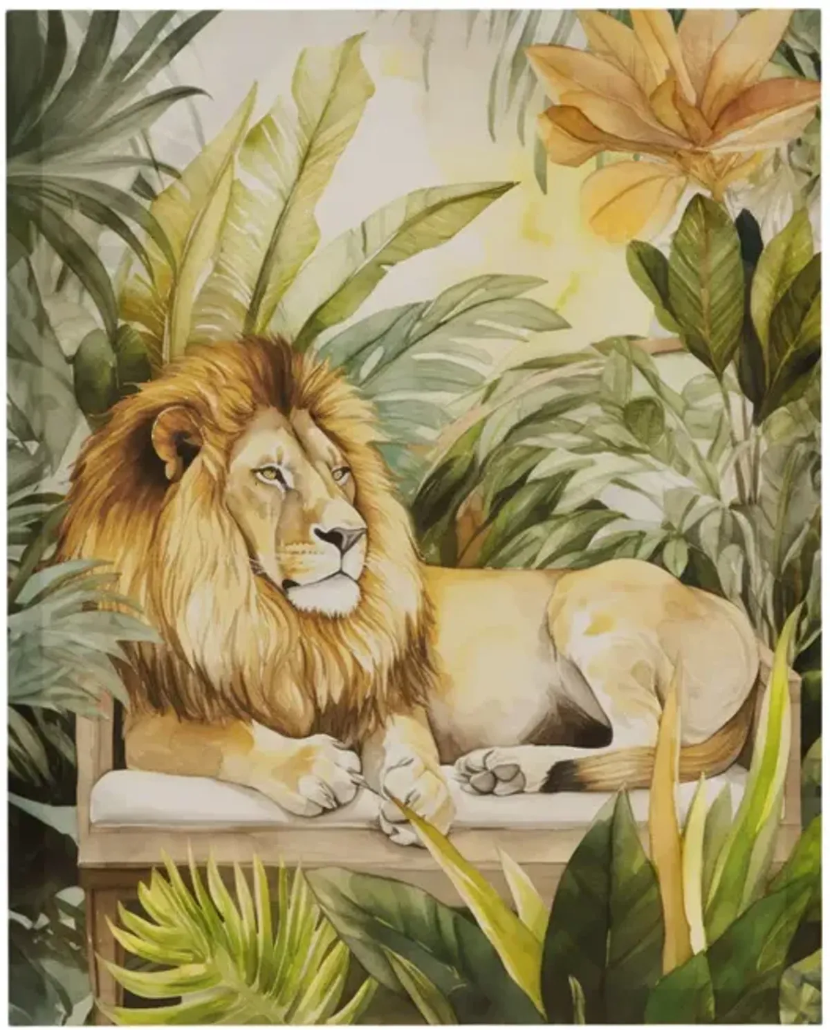 Jungle Lion Canvas Wall Art