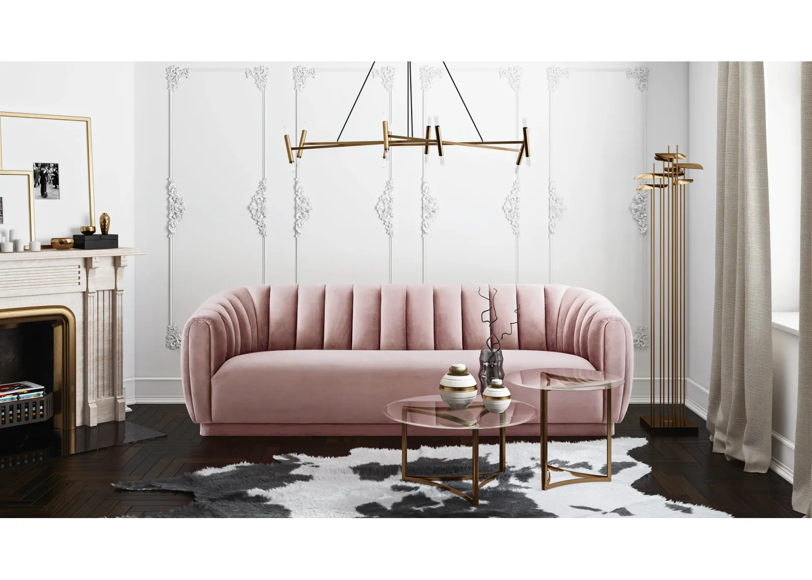 arno mauve velvet sofa