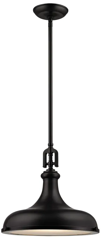 Rutherford 15" Wide 1-Light Pendant - Oil Rubbed Bronze