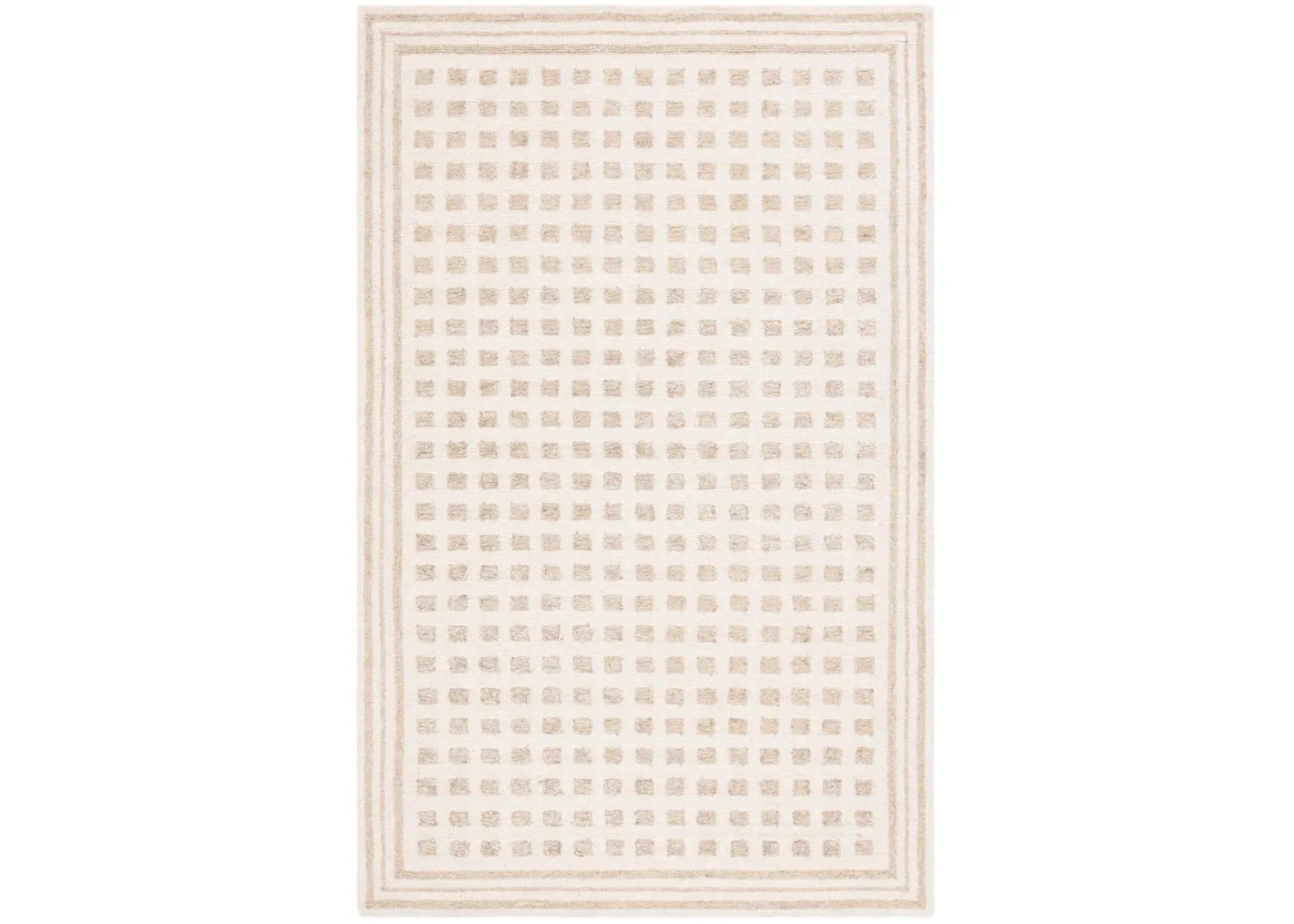 EBONY 604 CHECKERED IVORY  3' x 5' Small Rectangle Rug