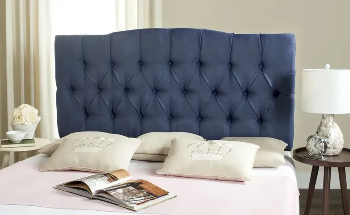 Axel Navy Linen Tufted Headboard