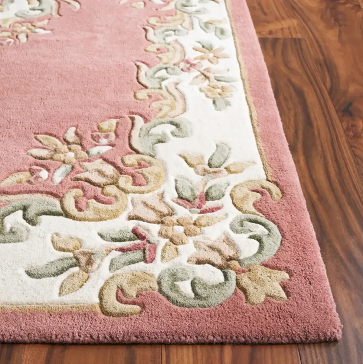 AUBUSSON 301 PINK  2'-3' x 8' Runner Rug