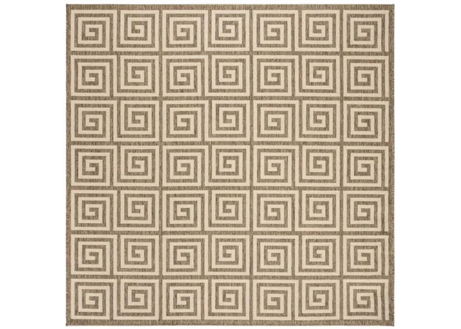 LINDEN 129 Collection LND129C-6SQ Cream / Beige 6'-7" X 6'-7" Square