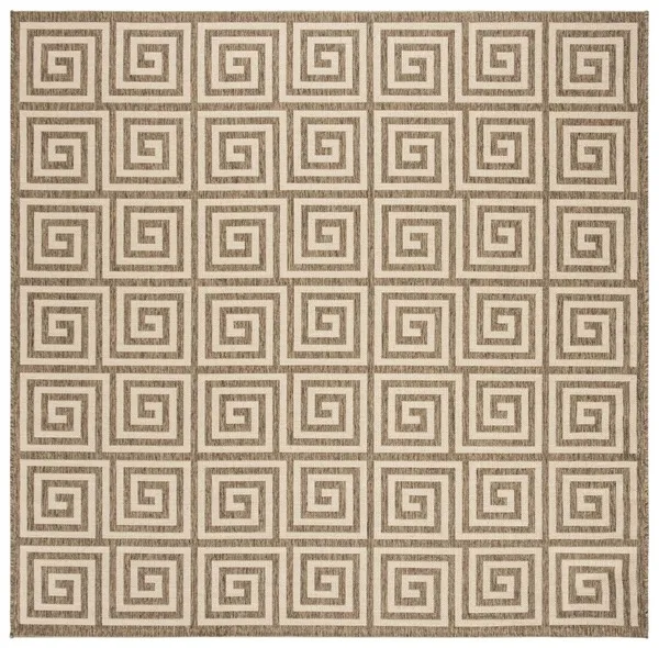 LINDEN 129 Collection LND129C-6SQ Cream / Beige 6'-7" X 6'-7" Square