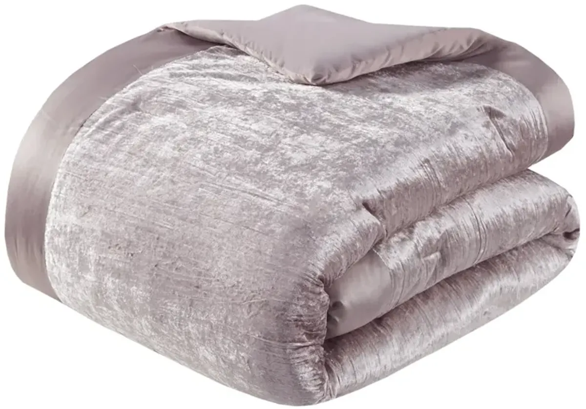 Lee 5 Piece Crinkle Velvet Comforter Set