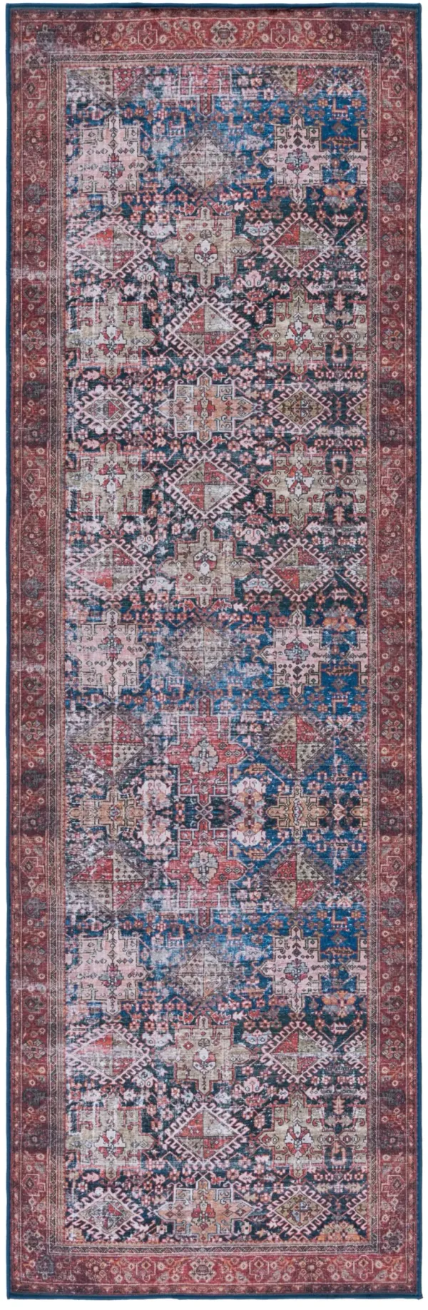 TUCSON 124 M/W S/R NAVY  2'-6' x 18' Runner Rug