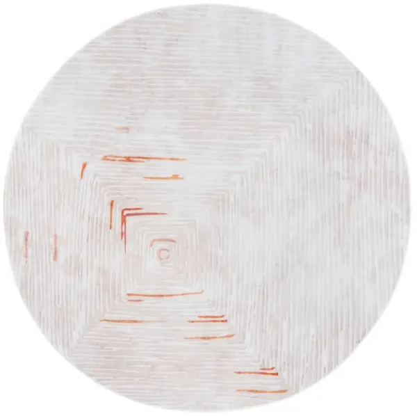 MALIBU 873 BEIGE  6' x 6' Round Round Rug