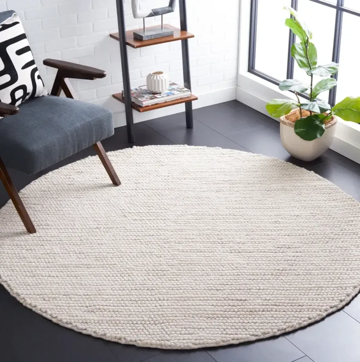 NATURA 220 IVORY  4' x 4' Round Round Rug