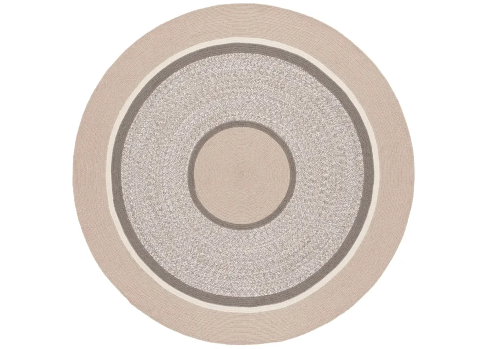 BRAIDED 753 BEIGE  5' x 5' Round Round Rug