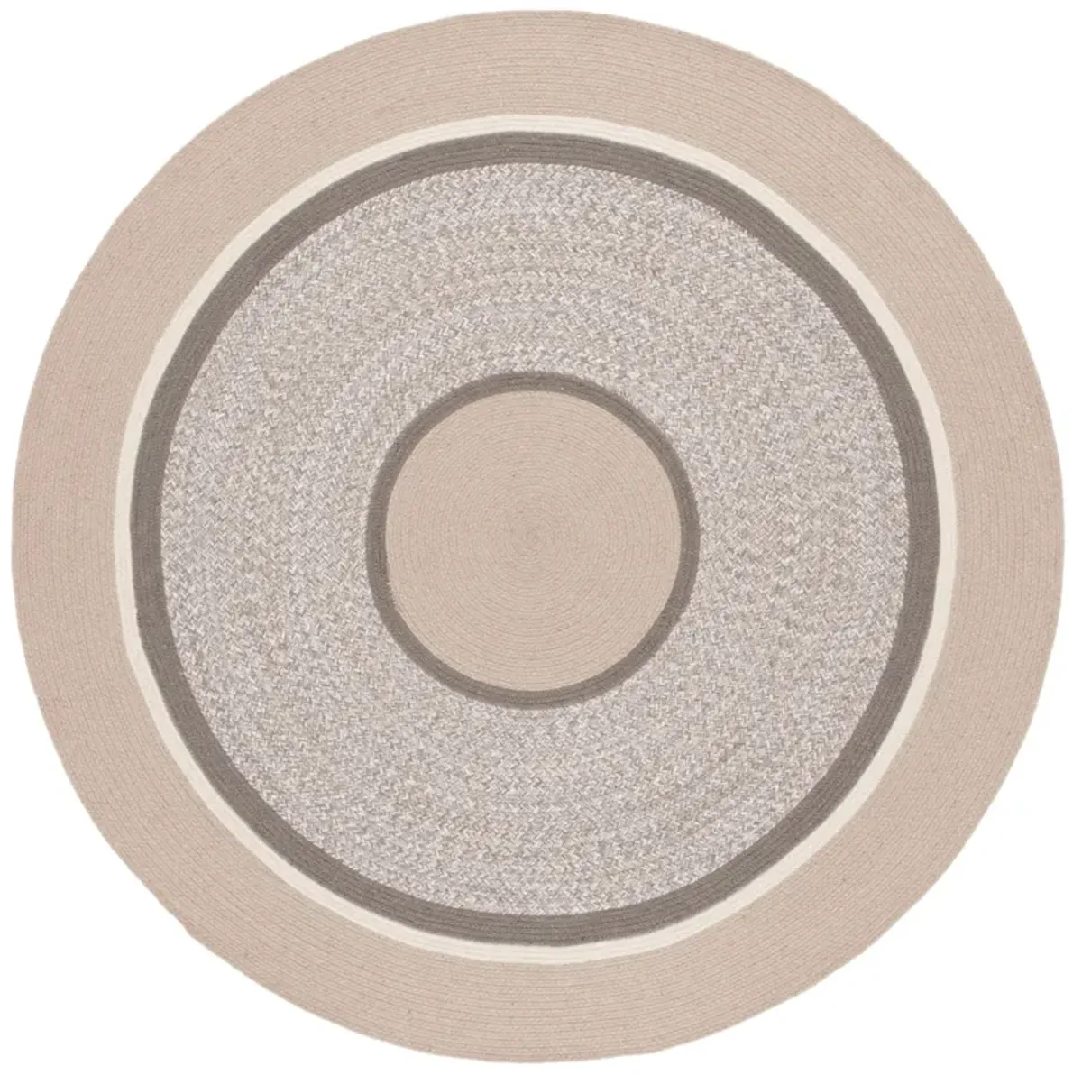 BRAIDED 753 BEIGE  5' x 5' Round Round Rug