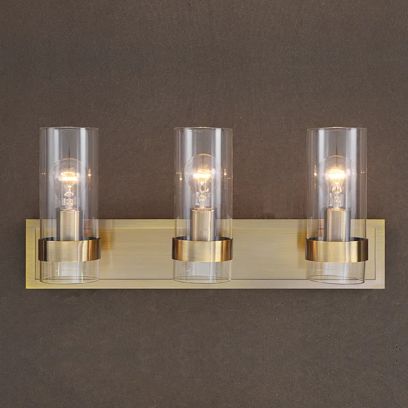 Cardiff Antique Brass 3 Light Vanity