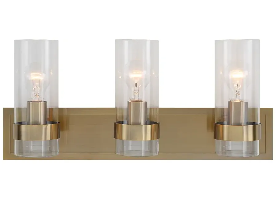 Cardiff Antique Brass 3 Light Vanity