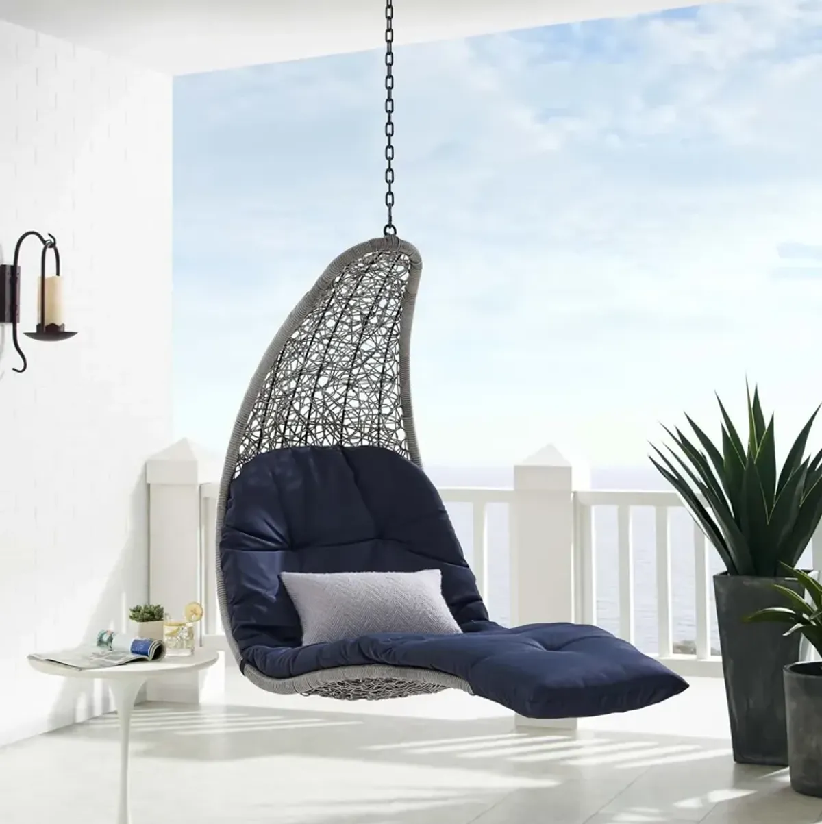 Landscape Outdoor Patio Hanging Chaise Lounge Outdoor Patio Swing Chair