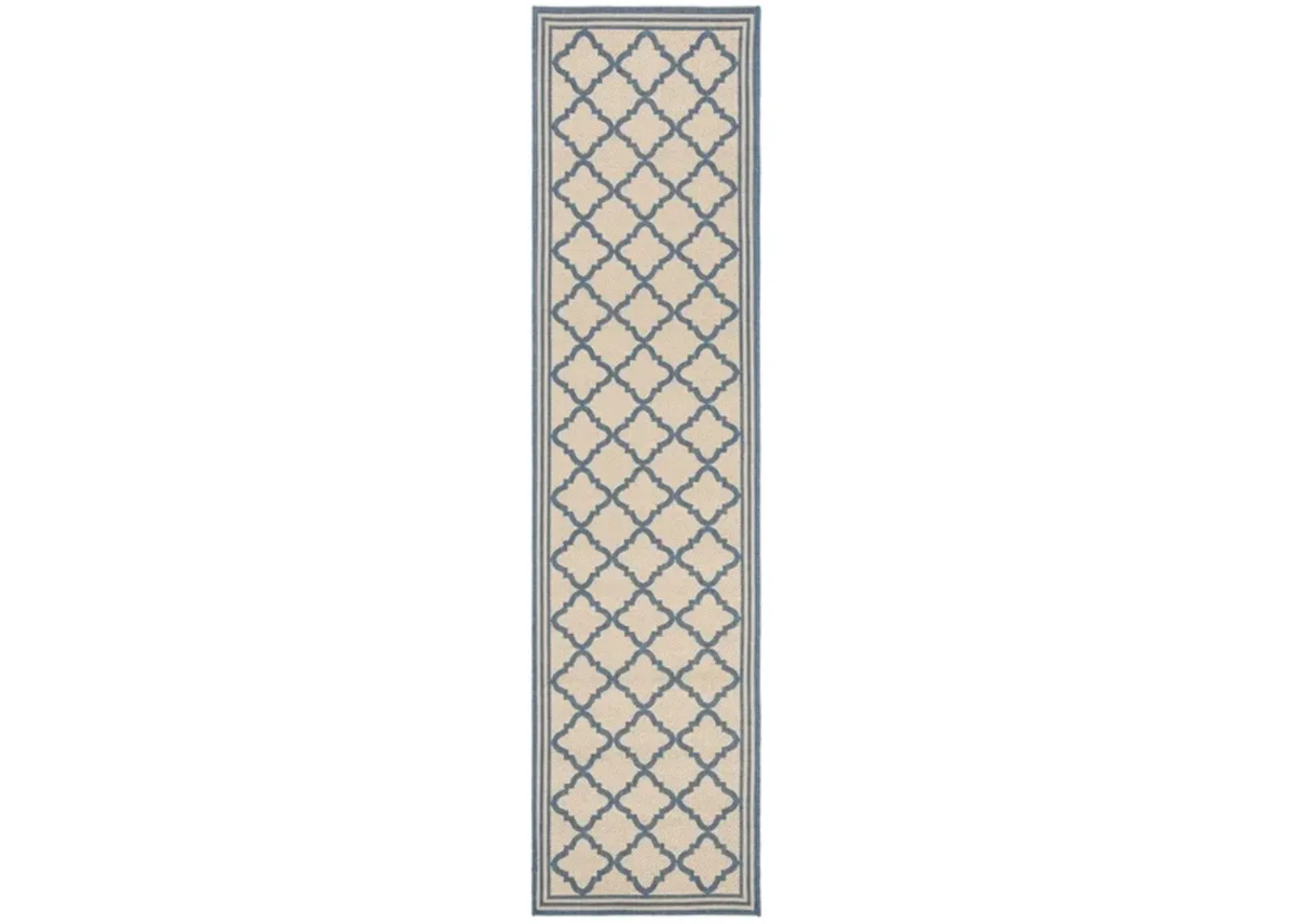 Safavieh BEACH HOUSE Collection BHS121N-28 Cream / Blue 2'-2" X 8'