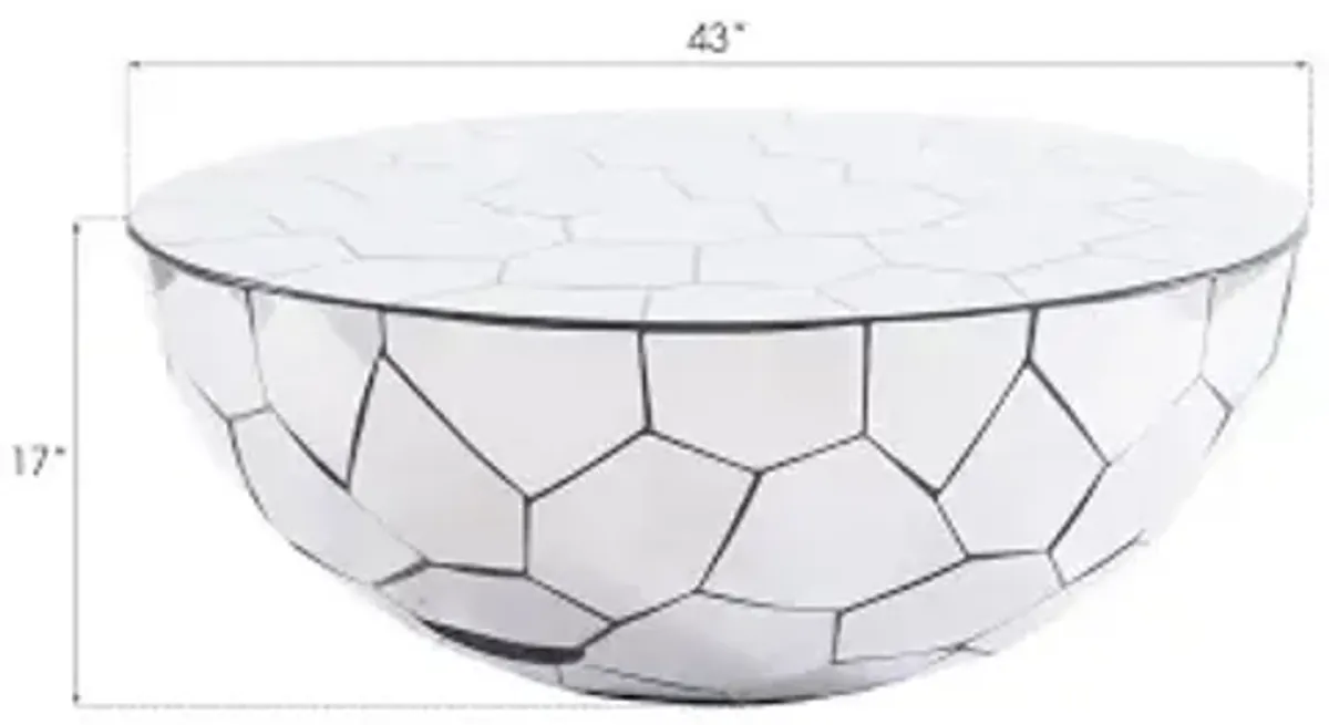 crazy cut coffee table, round