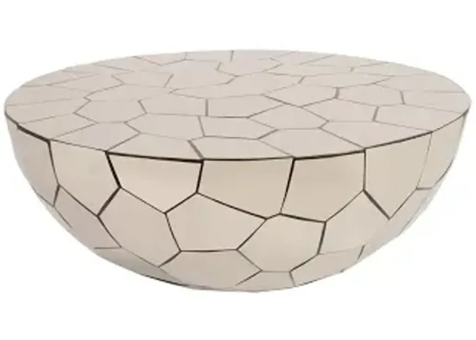 crazy cut coffee table, round