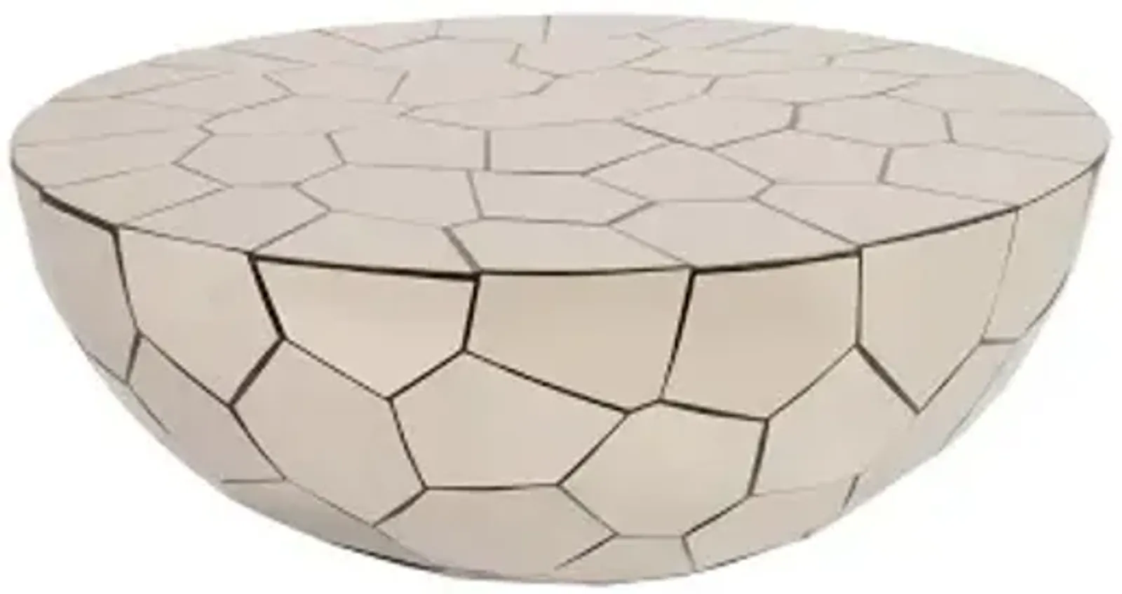 crazy cut coffee table, round