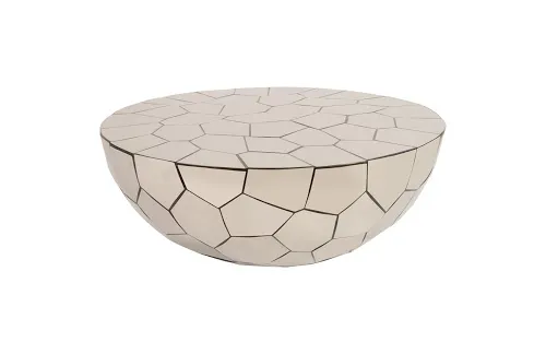 crazy cut coffee table, round