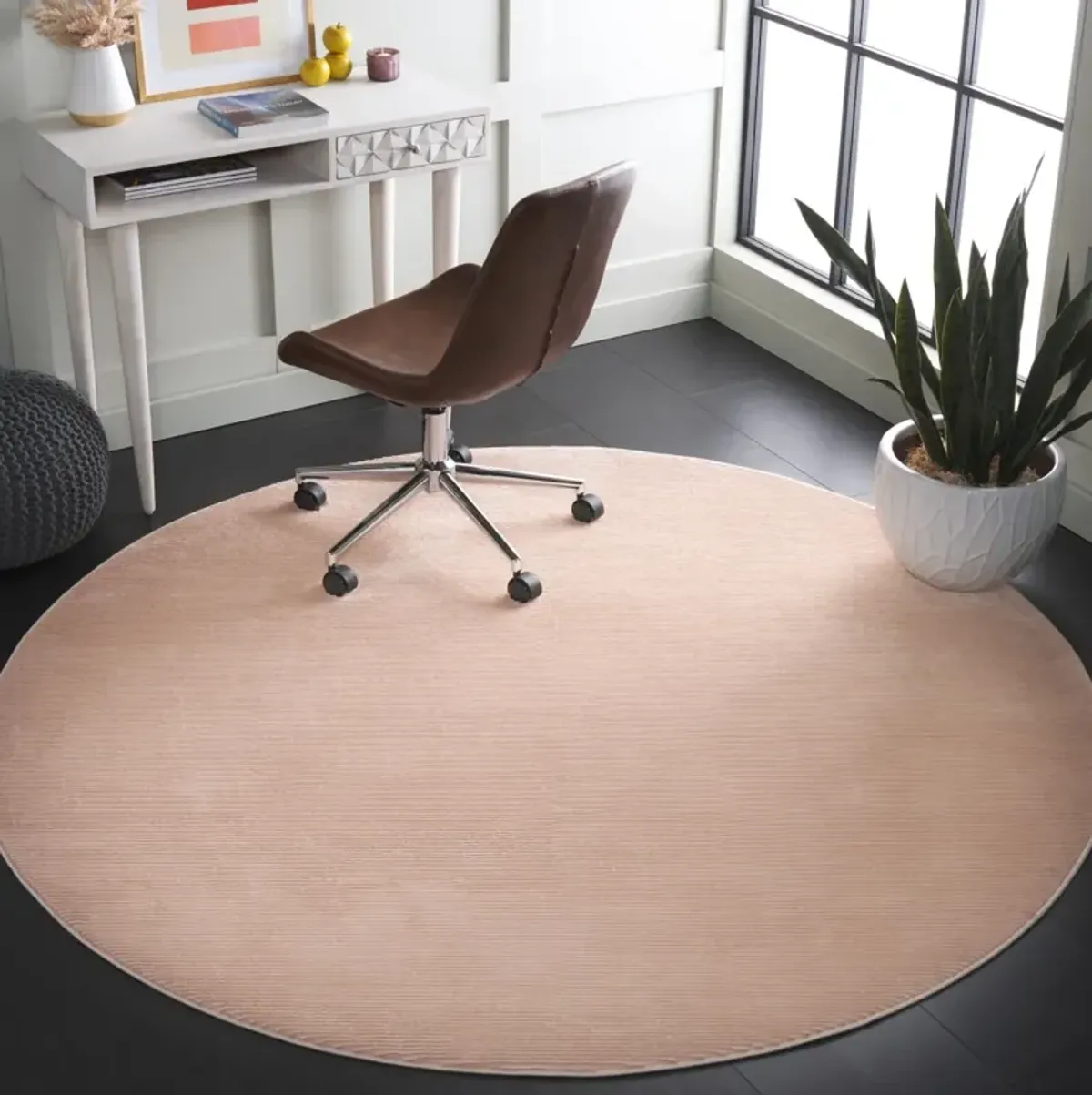 REVIVE 102 PINK 6'-7' x 6'-7' Round Round Rug