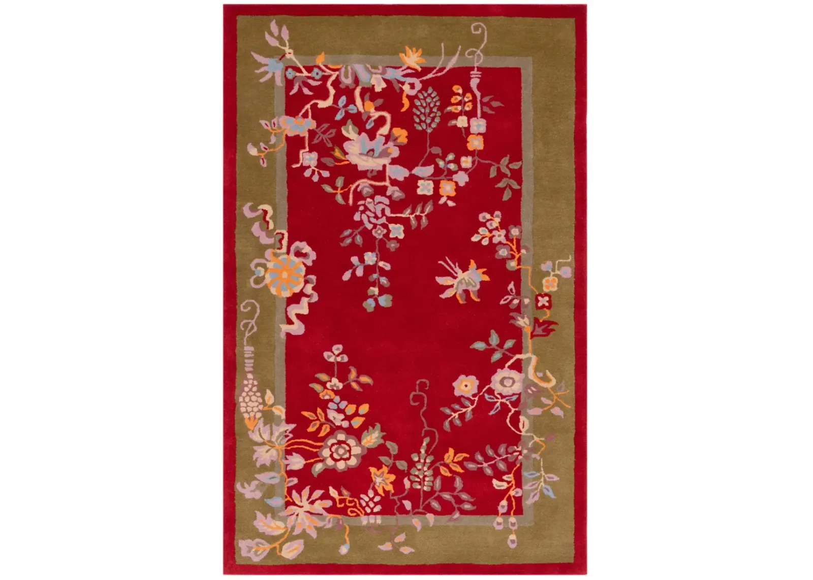 METRO 725 RED  8' x 10' Large Rectangle Rug