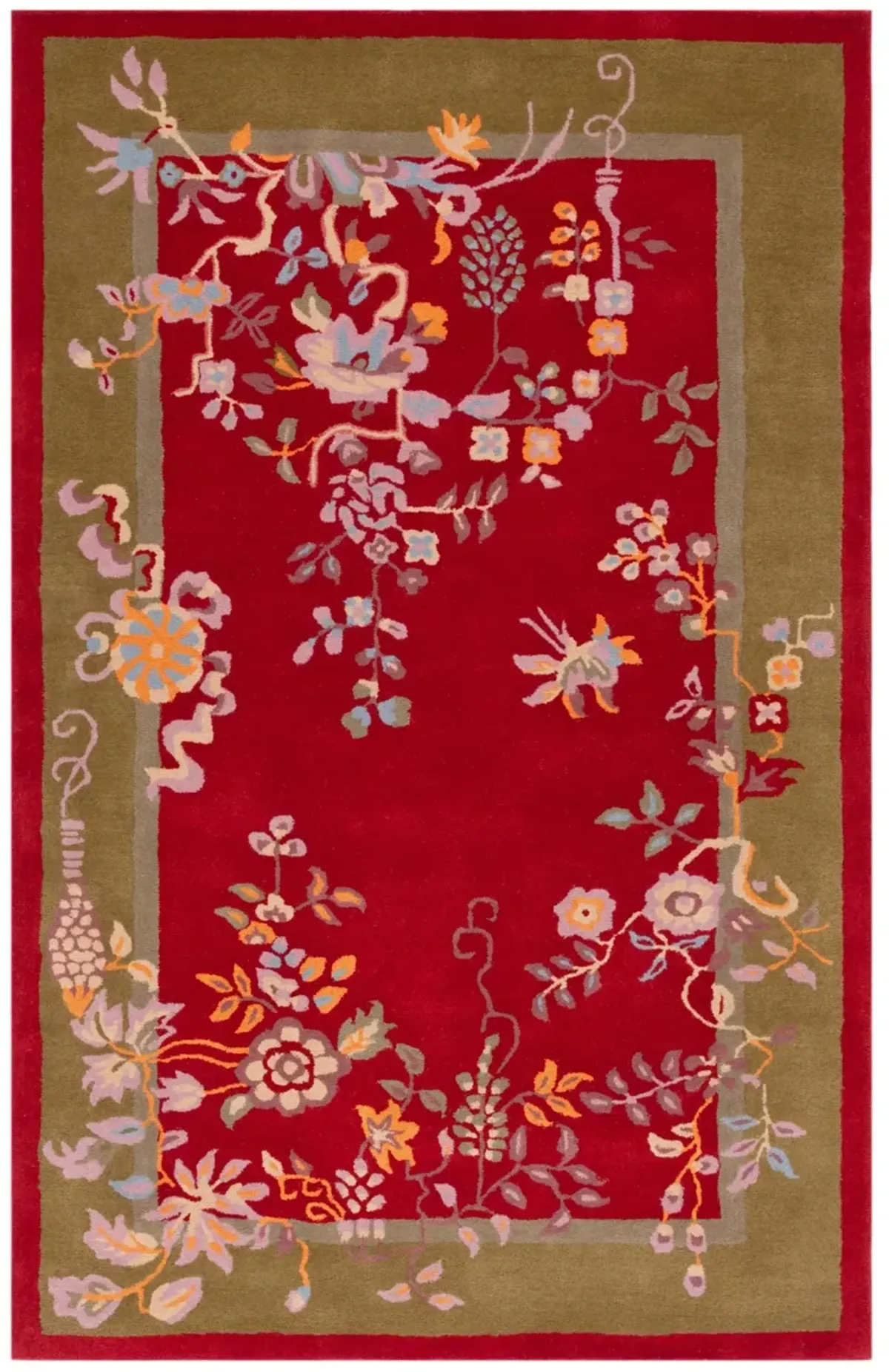 METRO 725 RED  8' x 10' Large Rectangle Rug