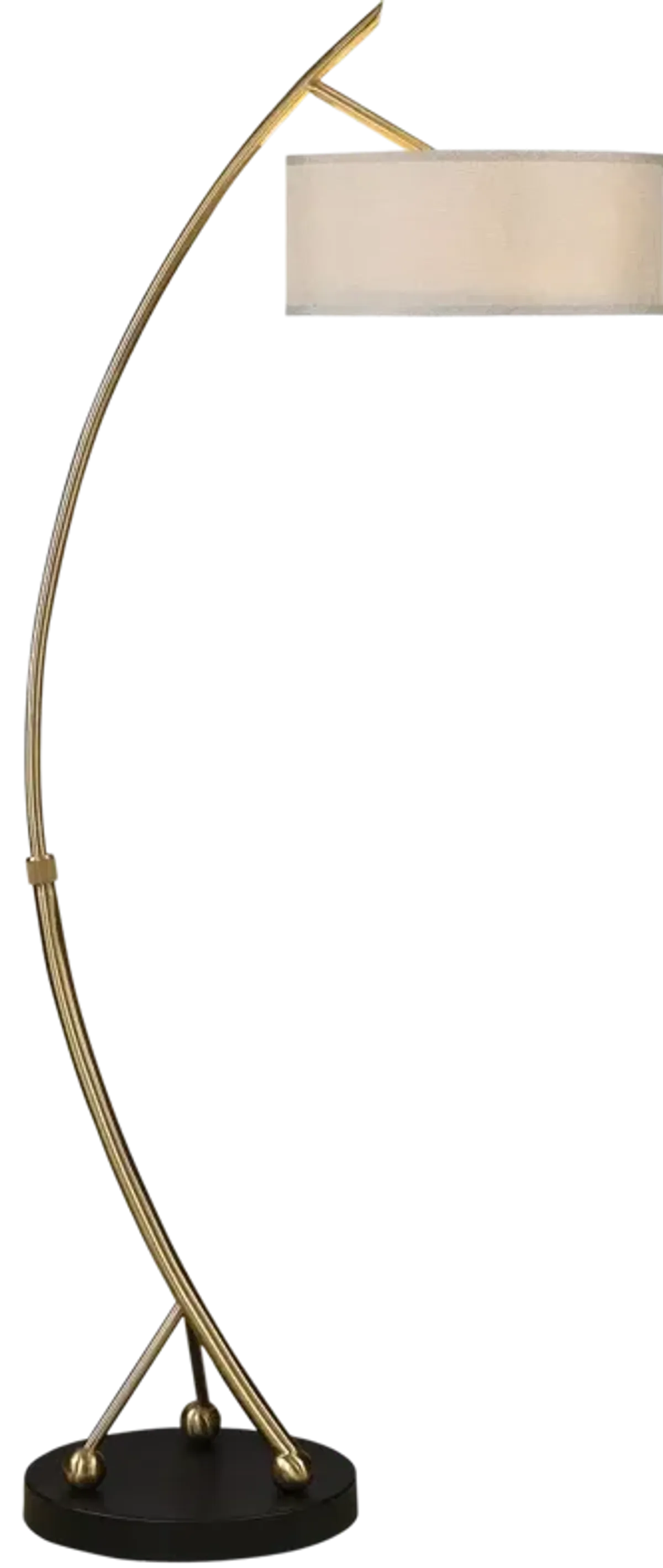 Vardar Curved Brass Floor Lamp