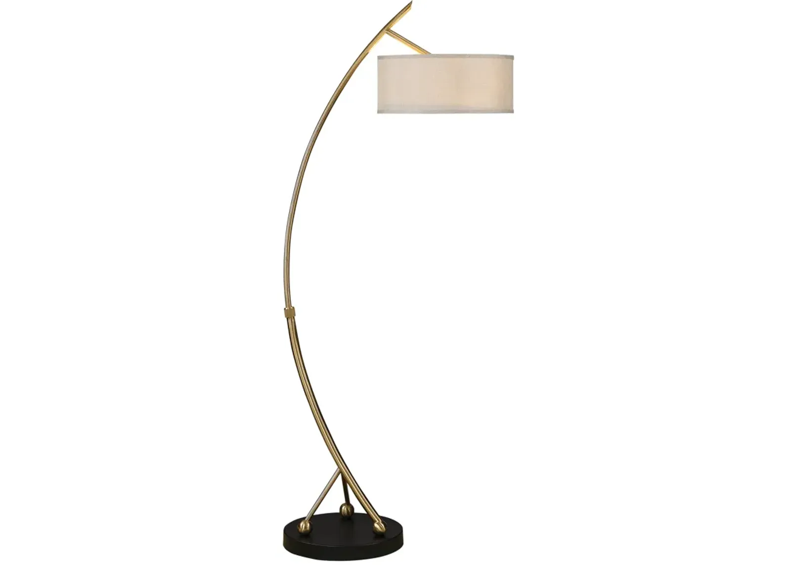 Vardar Curved Brass Floor Lamp