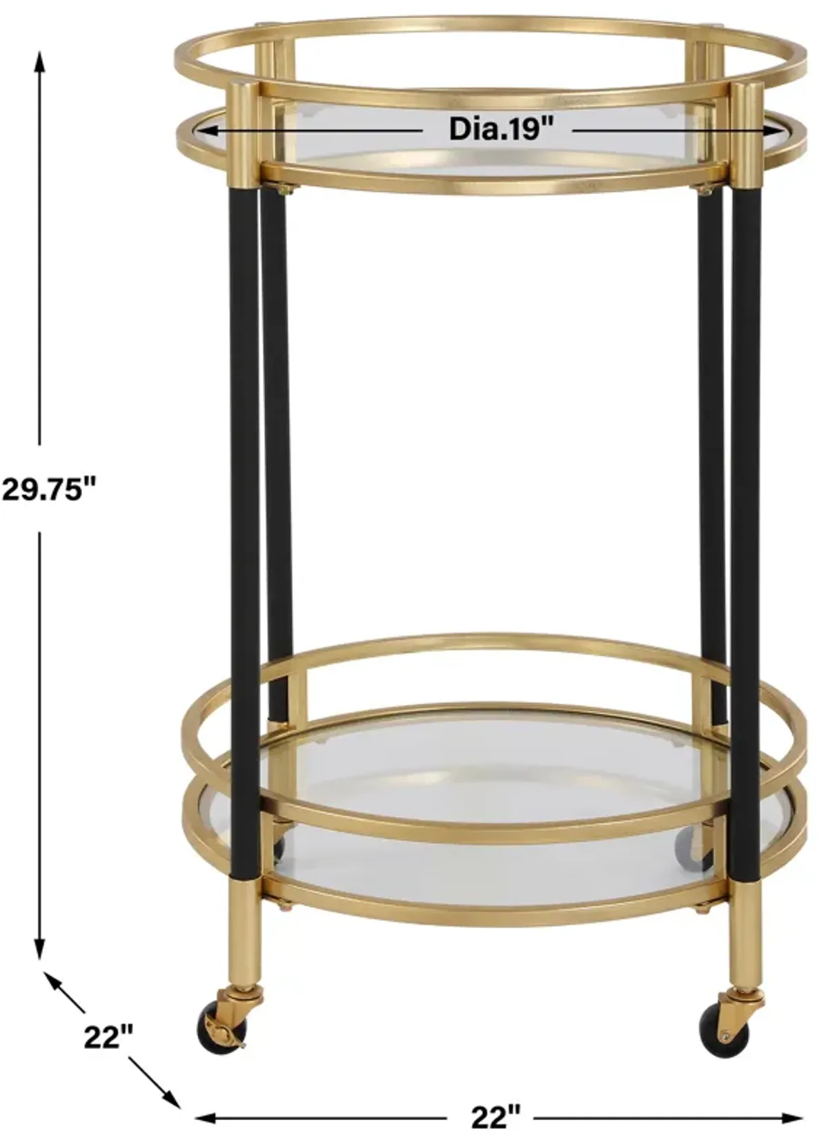 Dolly Round Bar Cart