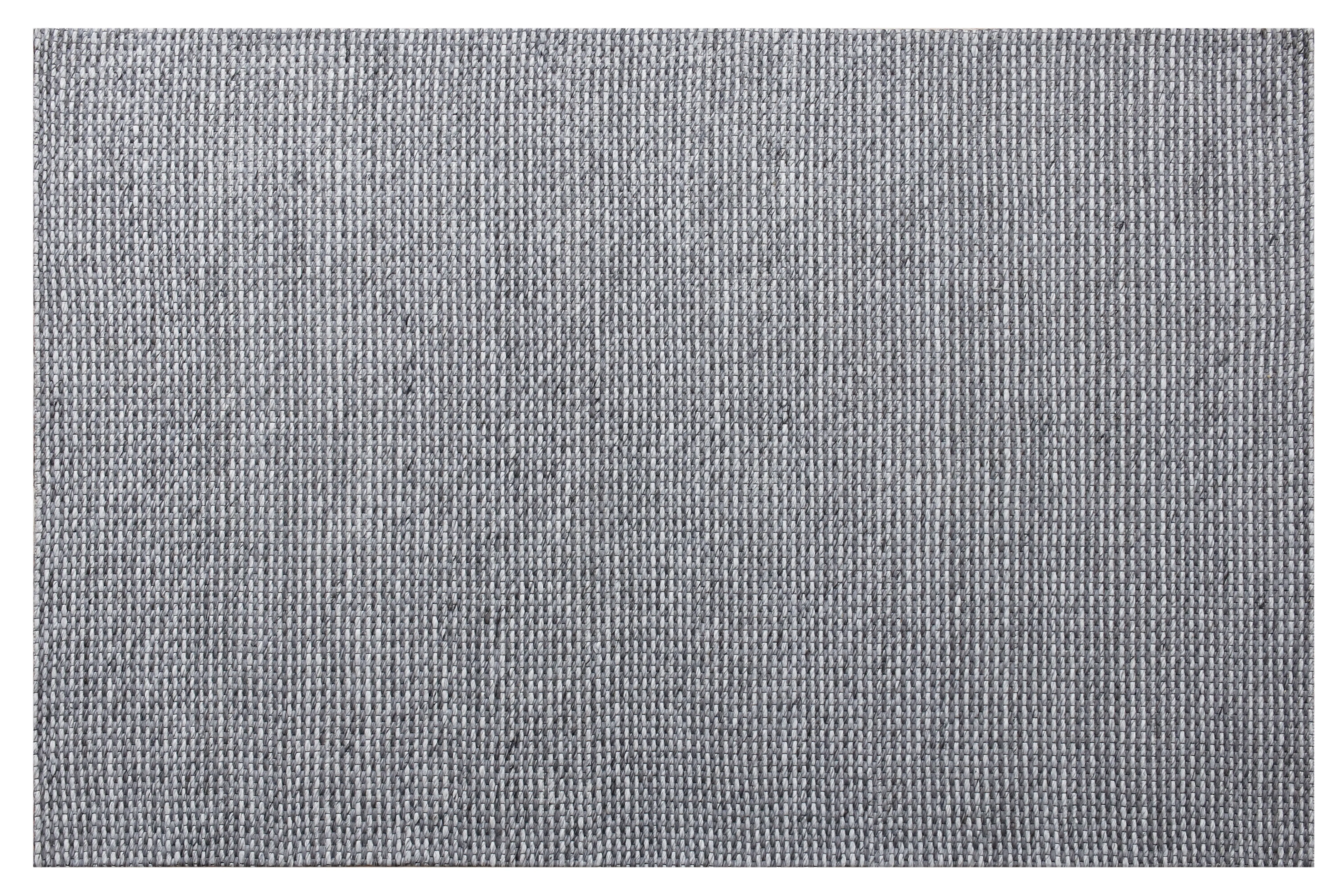 Bigen Anna Gray/Silver Transitional Striped Organic Wool Indoor Area Rug, 5' x 7'9"