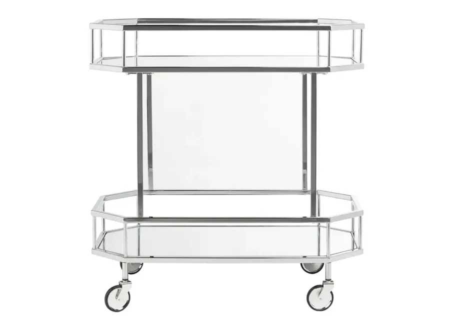 SILVA 2 TIER OCTAGON BAR CART