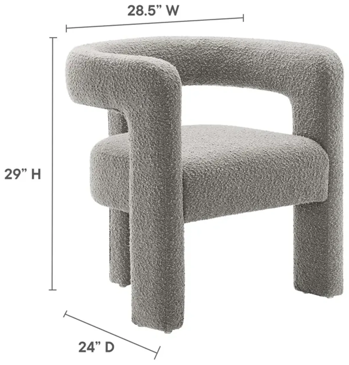 Kayla Boucle Upholstered Armchair