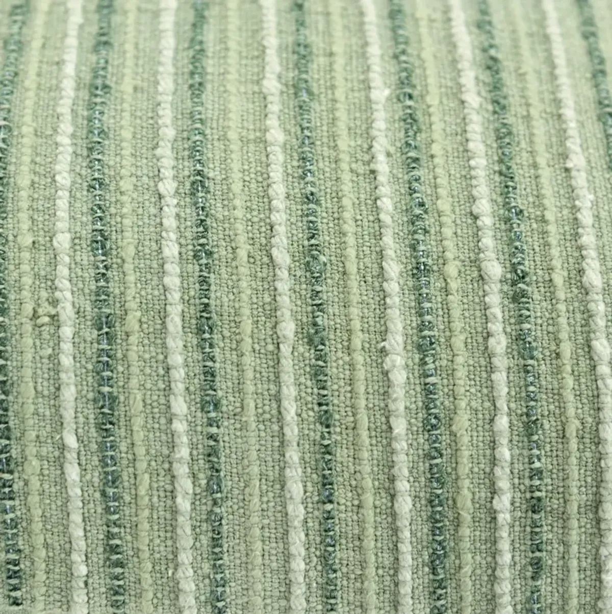 Stripe Patterned Solid Green  Pillow