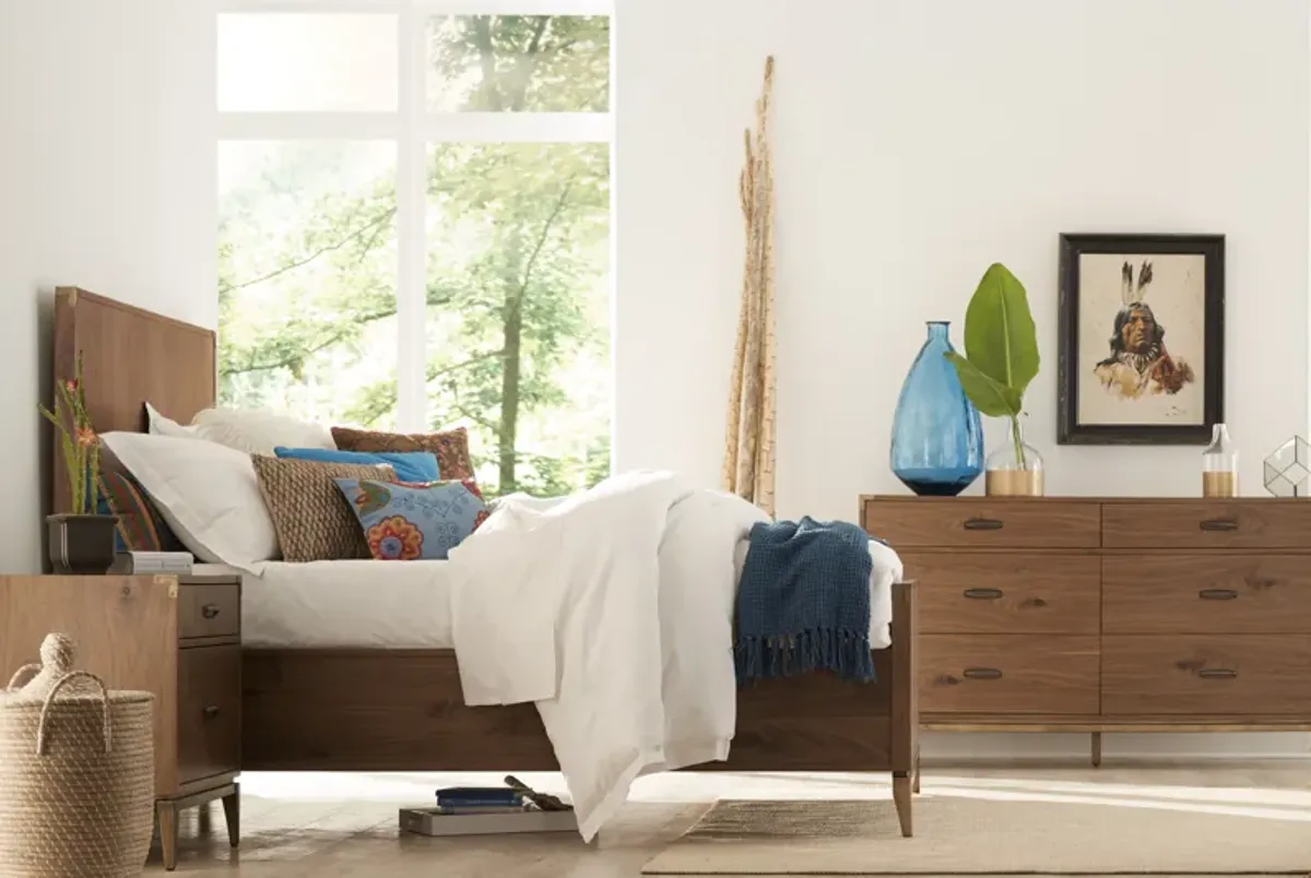 Adler Six Drawer Dresser in Natural Walnut (2024)