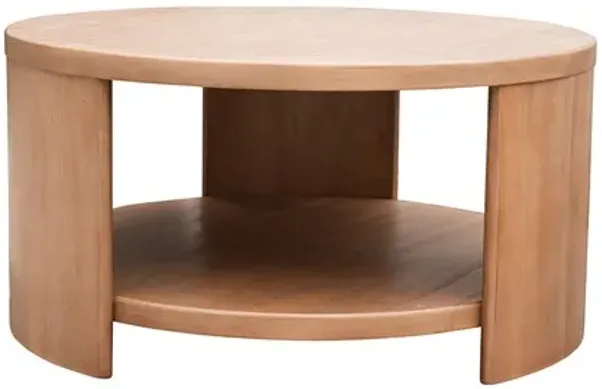 Skye Round Coffee Table with Shelf