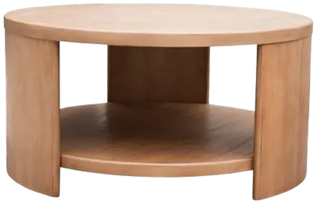 Skye Round Coffee Table with Shelf