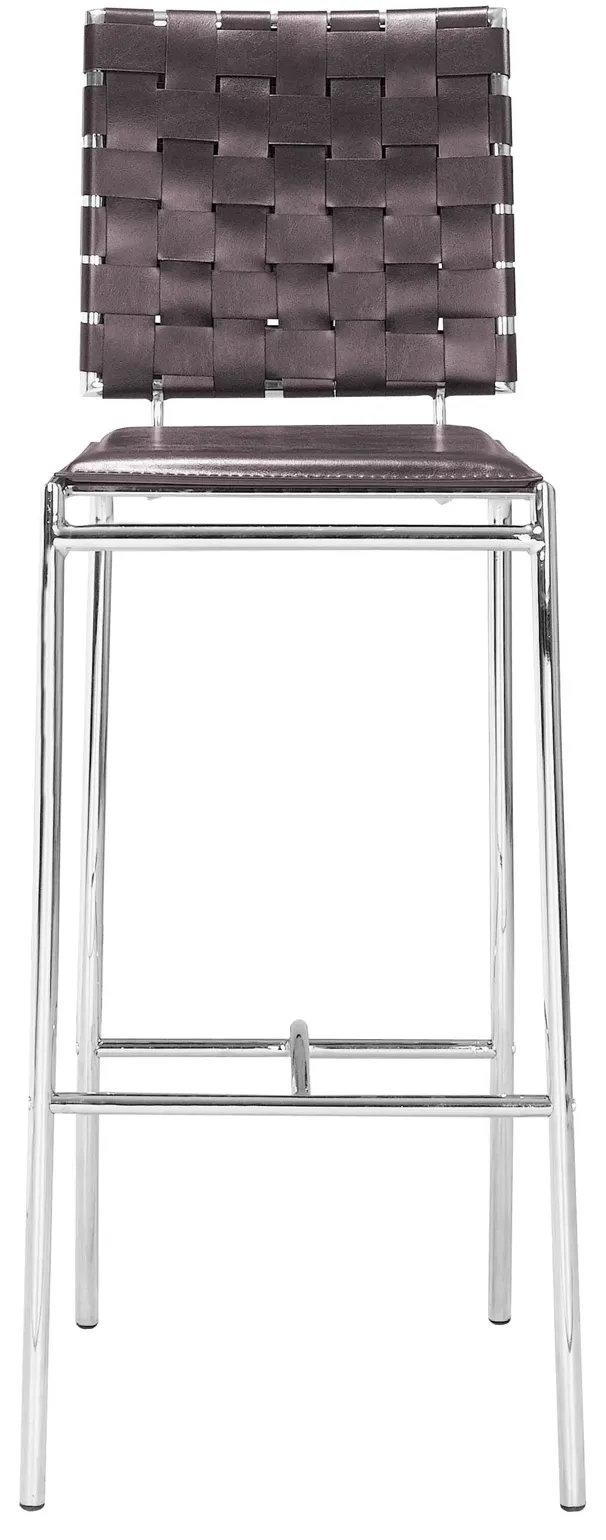 Criss Cross Barstool (Set of 2) Espresso