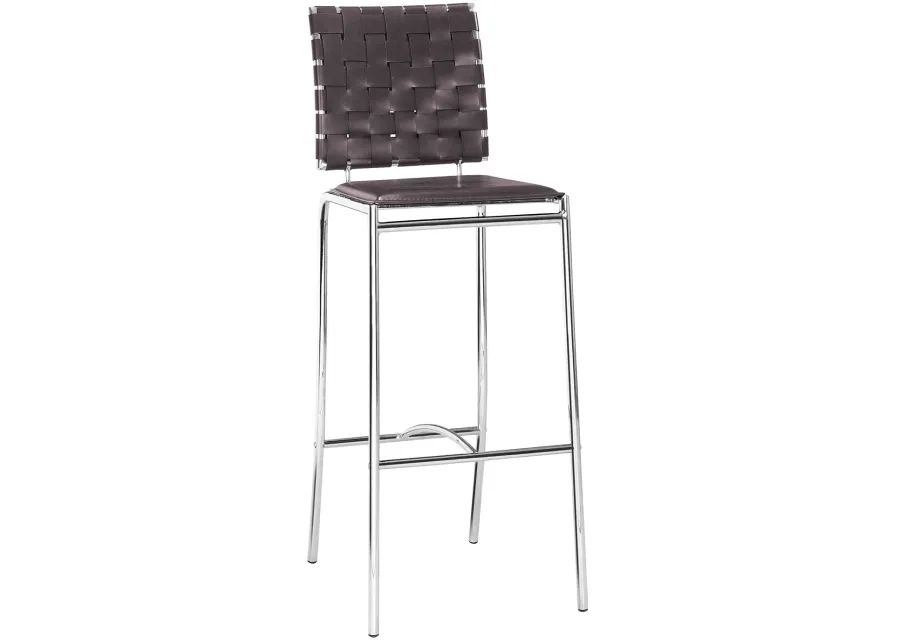 Criss Cross Barstool (Set of 2) Espresso