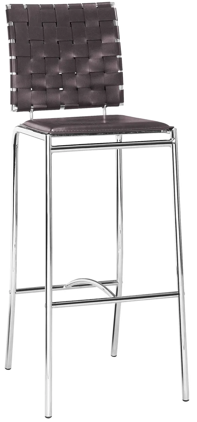 Criss Cross Barstool (Set of 2) Espresso