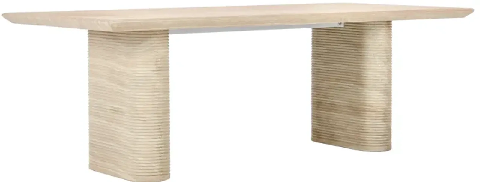 Aiden 87" Outdoor Dining Table Beige