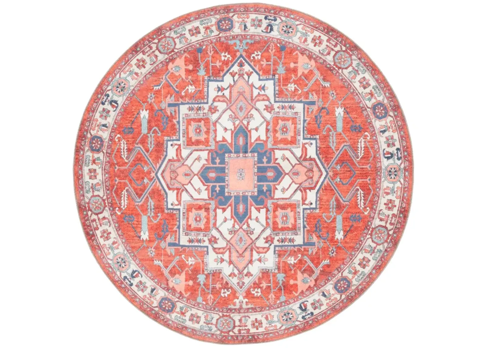 SERAPI 811 RUST  6'-7' x 6'-7' Round Round Rug