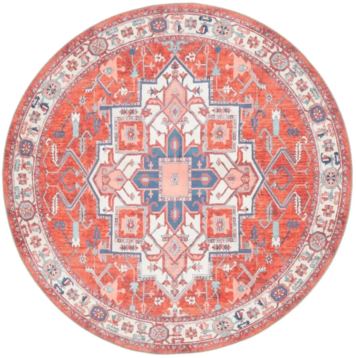 SERAPI 811 RUST  6'-7' x 6'-7' Round Round Rug