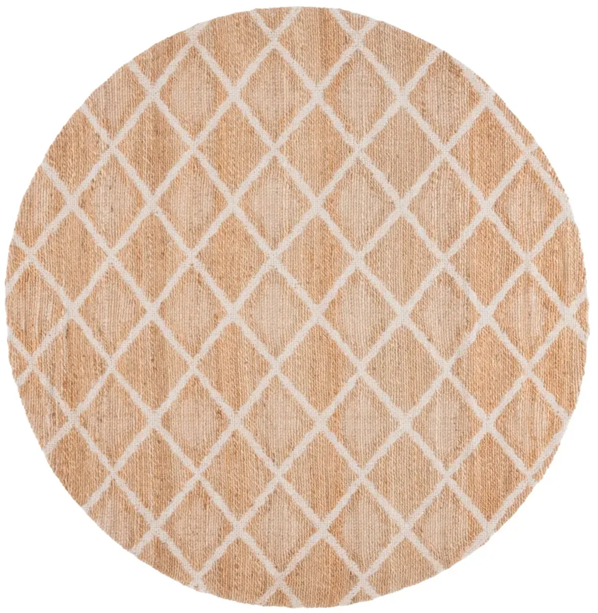 NATURAL FIBER Hand loomed 7' x 7' Round area rug