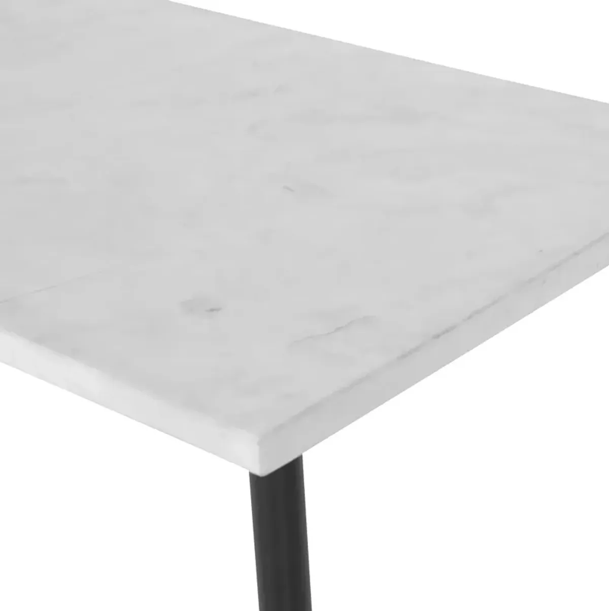 Nightfall White Marble Console Table