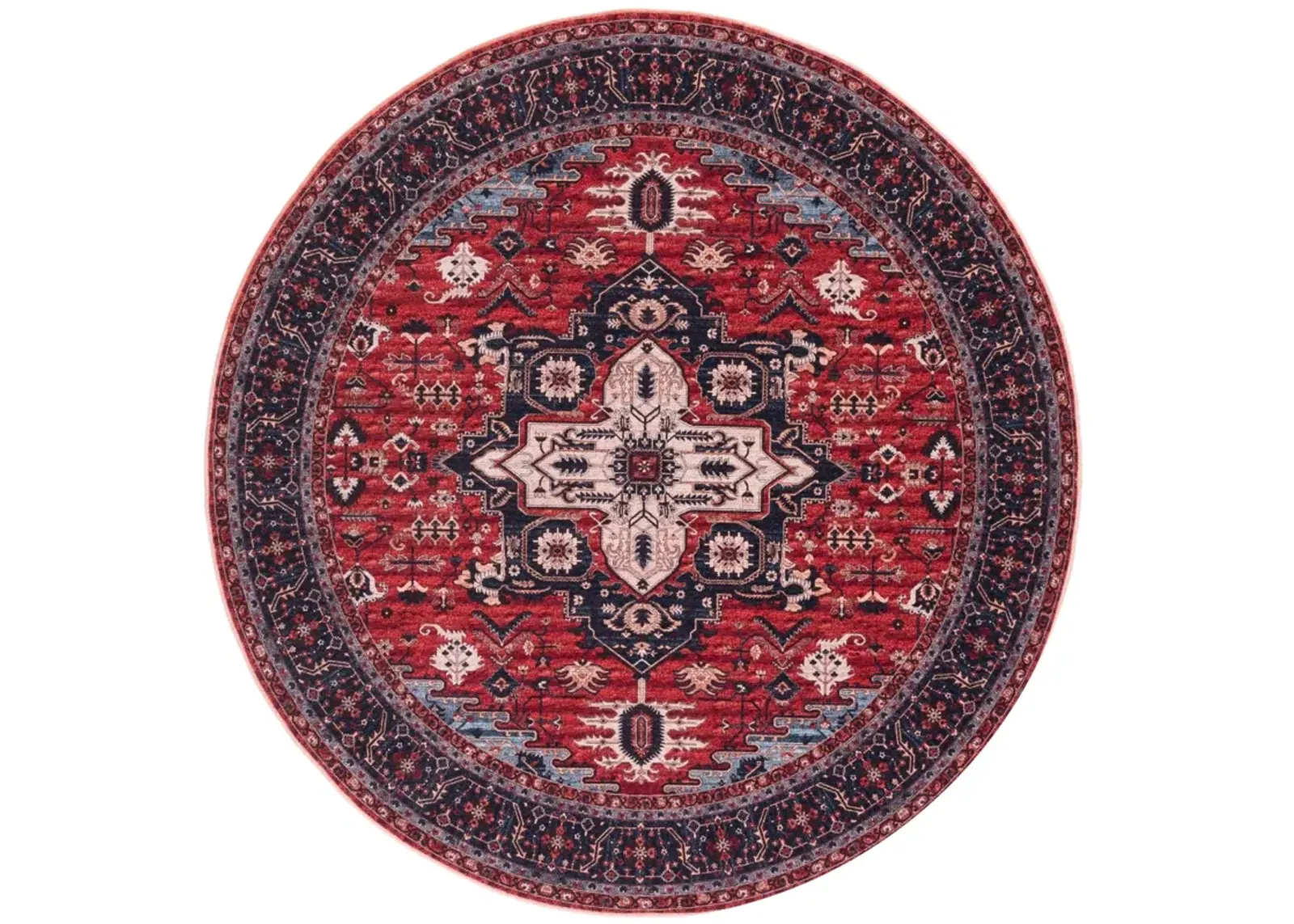 SERAPI 560 RED  4' x 4' Round Round Rug