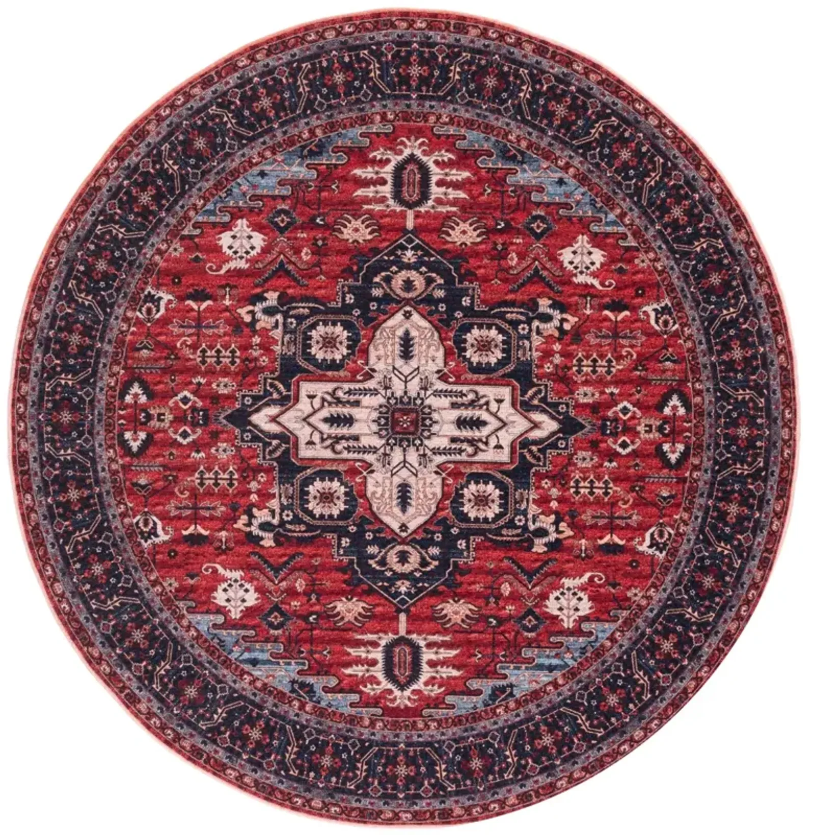 SERAPI 560 RED  4' x 4' Round Round Rug