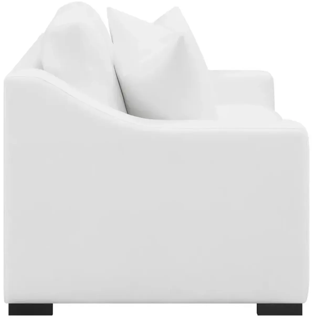 Ashlyn 2-piece Upholstered Sloped Arms Living Room Set White