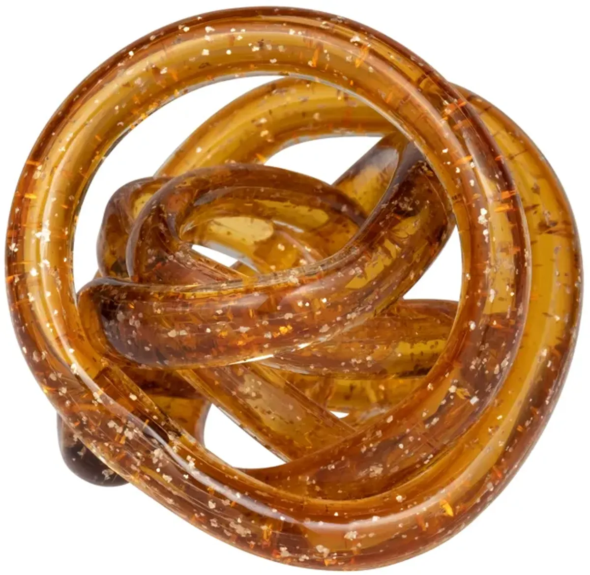 Glass, 4" Knot Amber