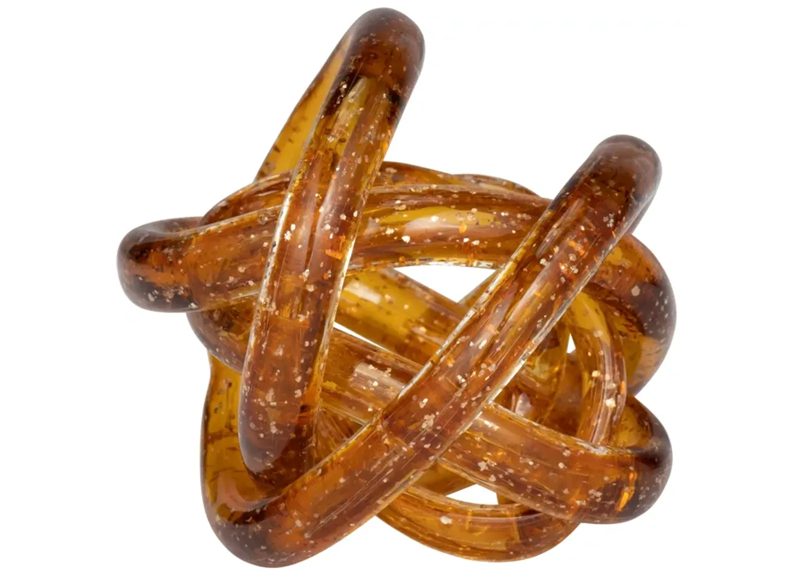 Glass, 4" Knot Amber