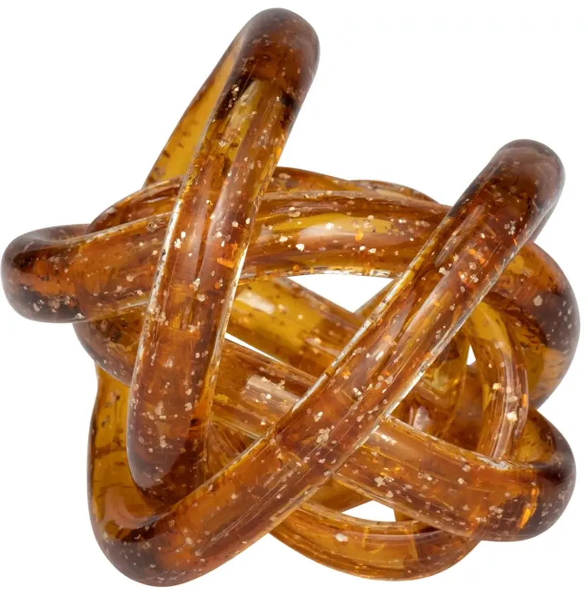 Glass, 4" Knot Amber